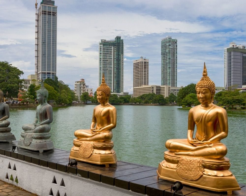 colombo-skyline-beira-lake-buddha-statues